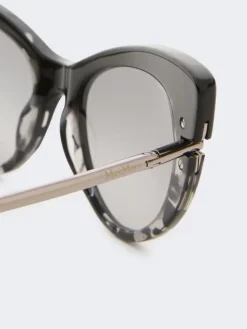 Acetate cat-eye glasses - BLACK