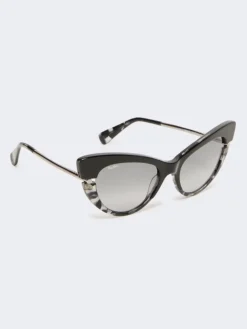 Acetate cat-eye glasses - BLACK