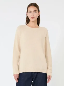 Alpaca and cotton sweater - SAND
