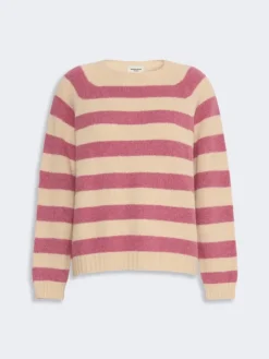 Alpaca and cotton sweater - RASPBERRY