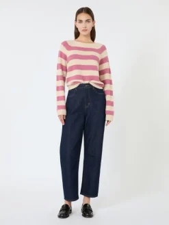 Alpaca and cotton sweater - RASPBERRY