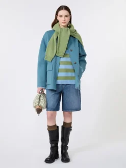 Alpaca and cotton sweater - LIGHT BLUE