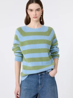 Alpaca and cotton sweater - LIGHT BLUE