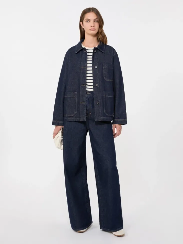 Authentic denim shacket - NAVY