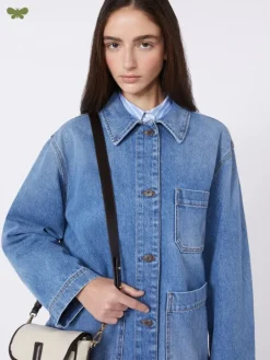 Authentic denim shacket - NAVY