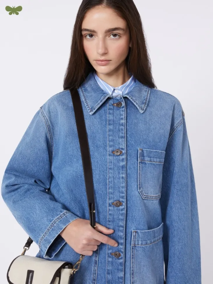 Authentic denim shacket - NAVY