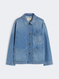Authentic denim shacket - NAVY