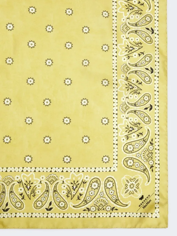 Bandanna print silk foulard - GREEN
