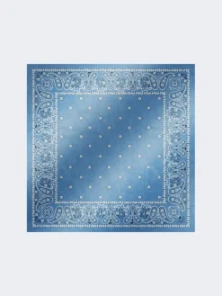 Bandanna print silk foulard - LIGHT BLUE