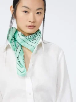 Bandanna print silk foulard - EMERALD