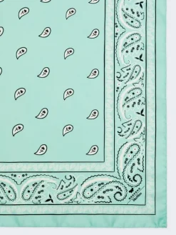 Bandanna print silk foulard - EMERALD