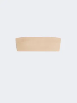 Bandeau bra in stretch viscose - CAMEL