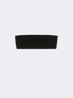 Bandeau bra in stretch viscose - BLACK