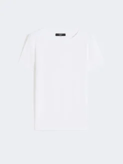Basic cotton jersey T-shirt - WHITE
