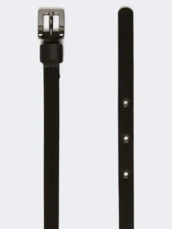 Bejewelled satin belt - BLACK
