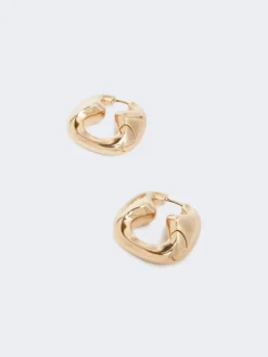 Bold metallic earrings - BRONZE