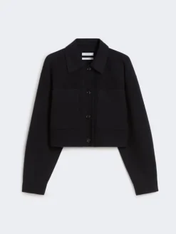 Boxy-fit wool and cashmere jacket - ULTRAMARINE