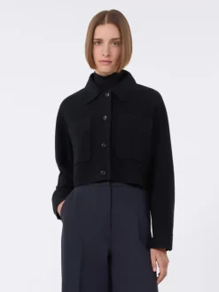 Boxy-fit wool and cashmere jacket - ULTRAMARINE
