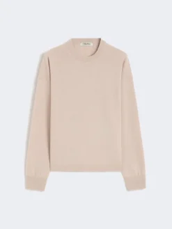 Boxy-fit wool and cashmere sweater - POWDER