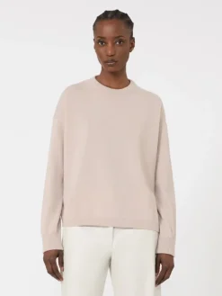 Boxy-fit wool and cashmere sweater - POWDER