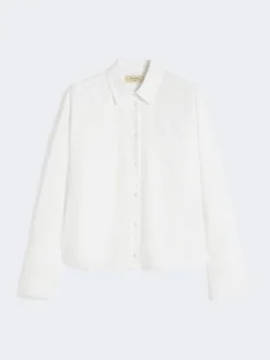 Breast-pocket cotton shirt - IVORY