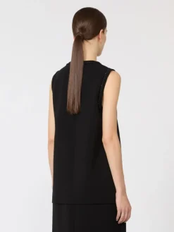 Cady crew neck blouse - BLACK
