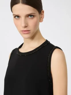 Cady crew neck blouse - BLACK