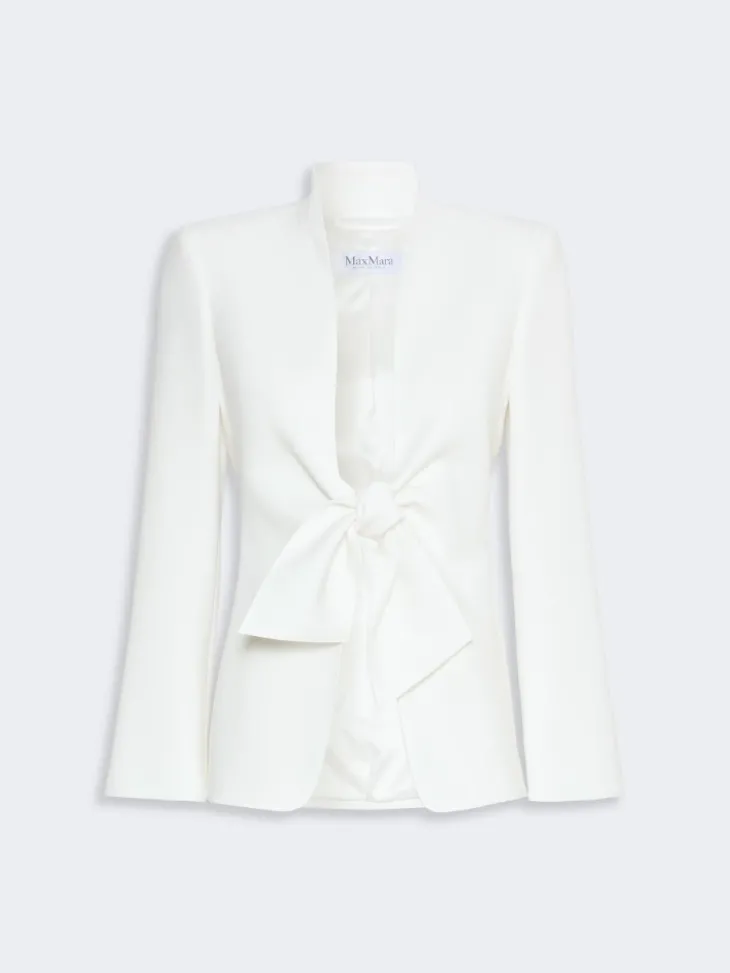 Cady jacket with sash detail - WHITE