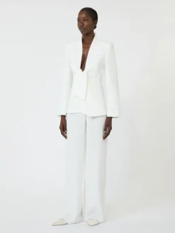 Cady jacket with sash detail - WHITE