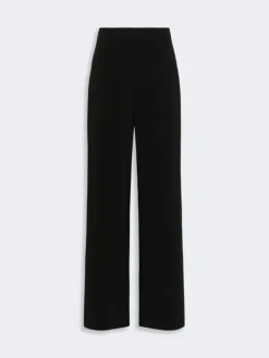 Cady wide-leg trousers - BLACK