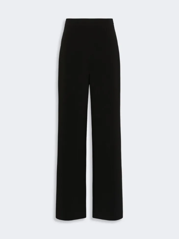 Cady wide-leg trousers - BLACK