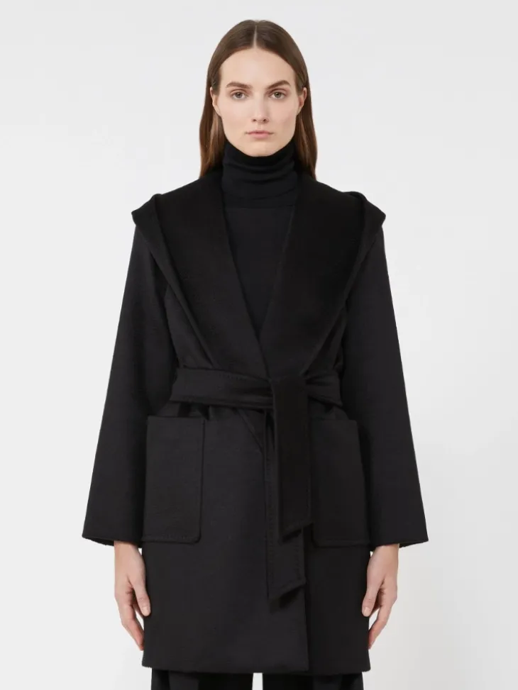 Camel robe coat - BLACK