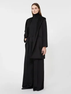 Camel robe coat - BLACK