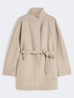 Camel wrap coat - SAND