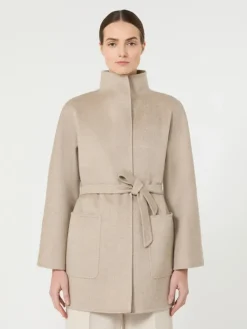 Camel wrap coat - SAND