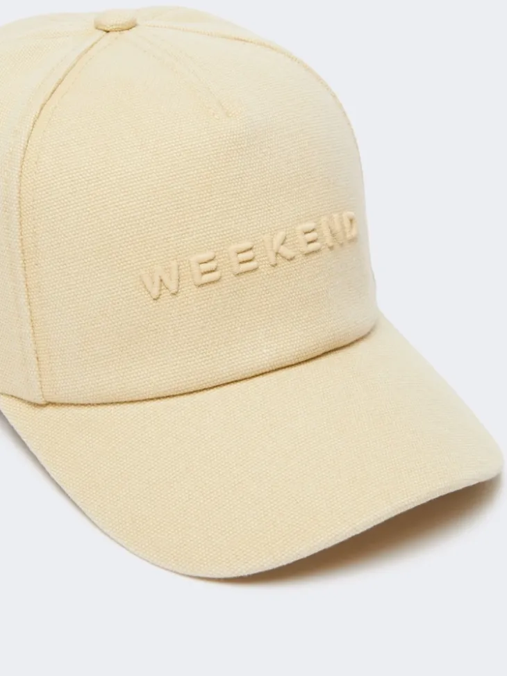 Canvas baseball cap - BEIGE