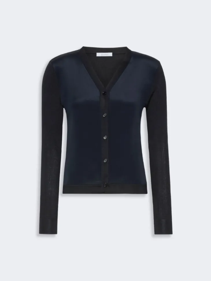 Cashmere and silk cardigan - ULTRAMARINE