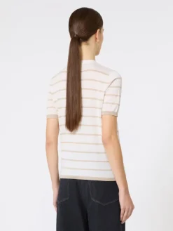 Cashmere and silk yarn sweater - BEIGE