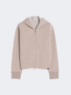 Cashmere and wool jersey sweatshirt - BEIGE