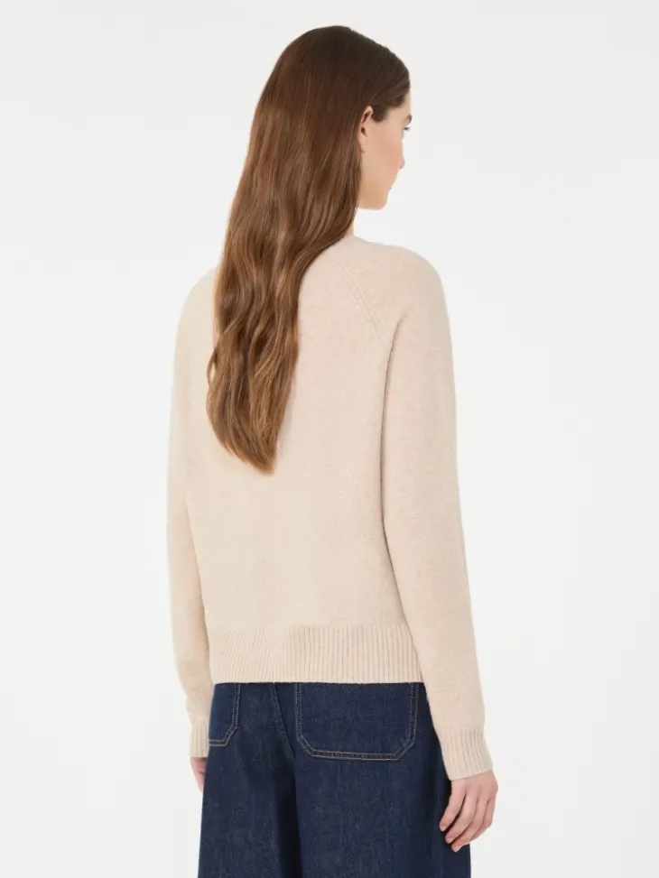 Cashmere crew-neck sweater - SAND