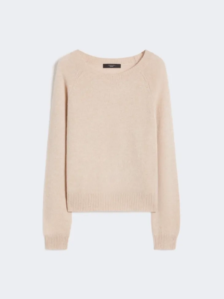 Cashmere crew-neck sweater - SAND