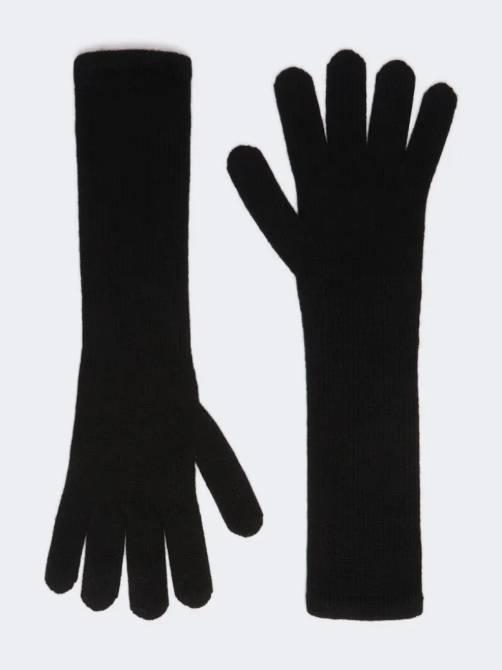 Cashmere gloves - BLACK