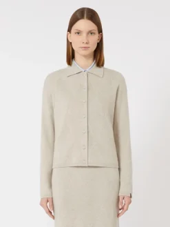 Cashmere knit cardigan - BEIGE
