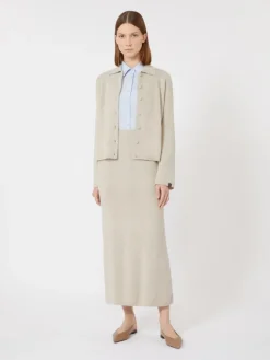 Cashmere knit cardigan - BEIGE