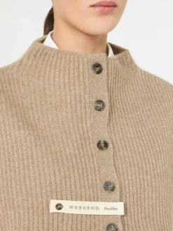 Cashmere knit collar - BEIGE SHADED