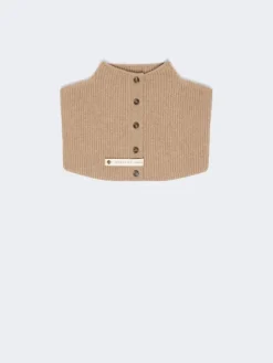 Cashmere knit collar - BEIGE SHADED