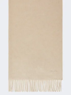 Cashmere logo stole - BEIGE