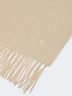 Cashmere logo stole - BEIGE