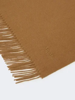 Cashmere logo stole - CAMEL