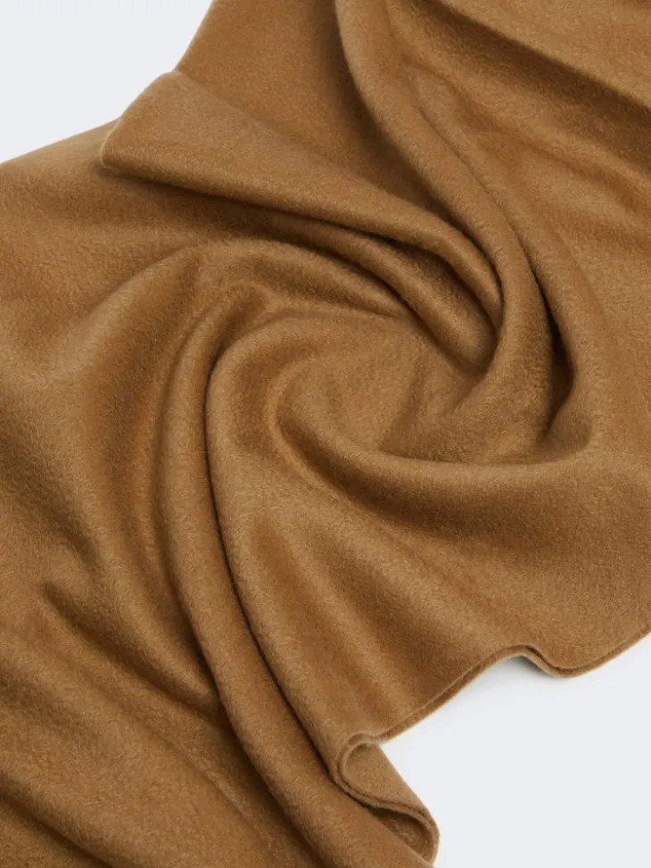 Cashmere logo stole - CAMEL